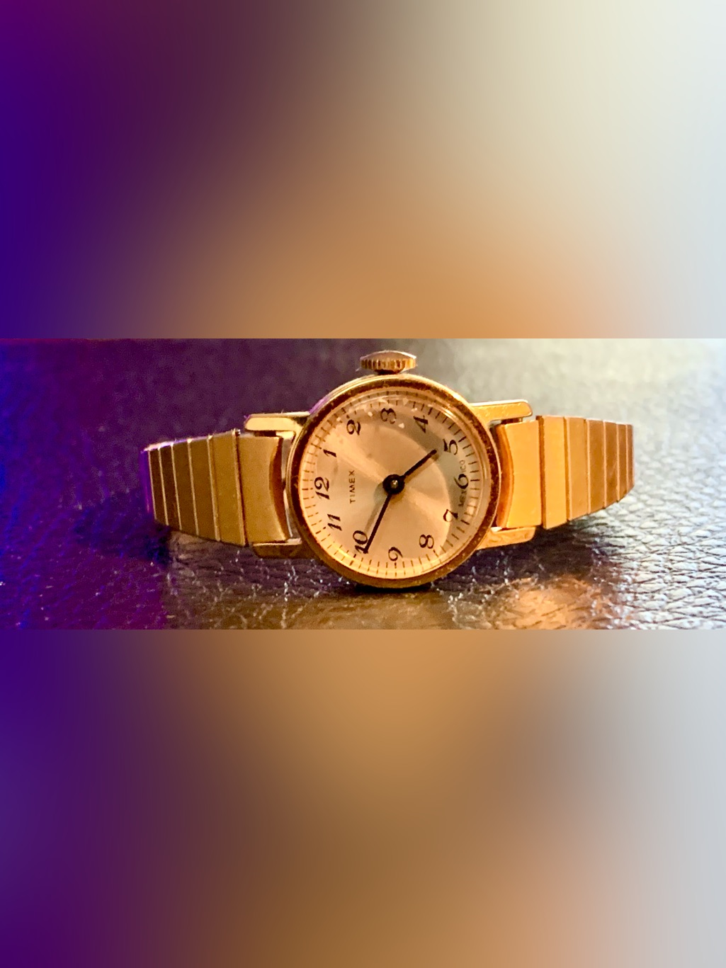 Timex Gold Tone Ladies Watch With Champagne Dial